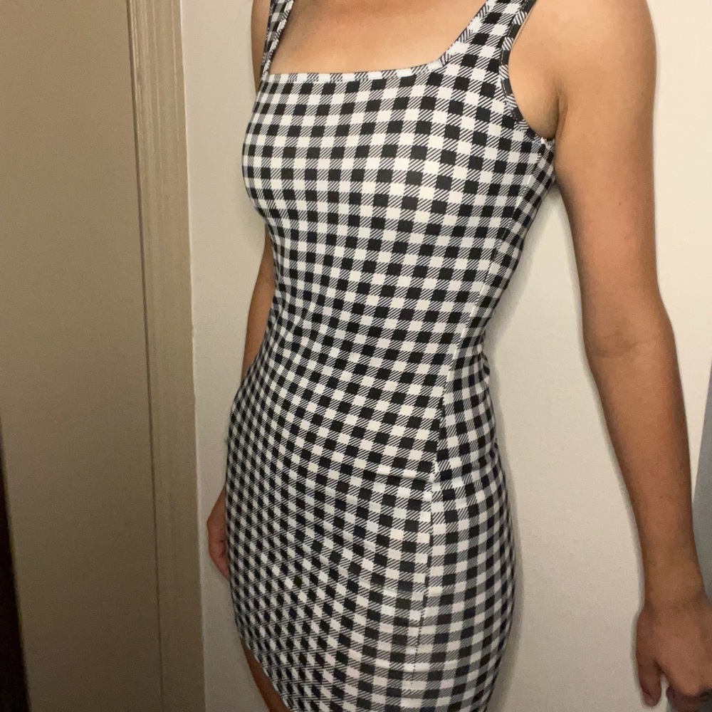 Black and White Bodycon Dress